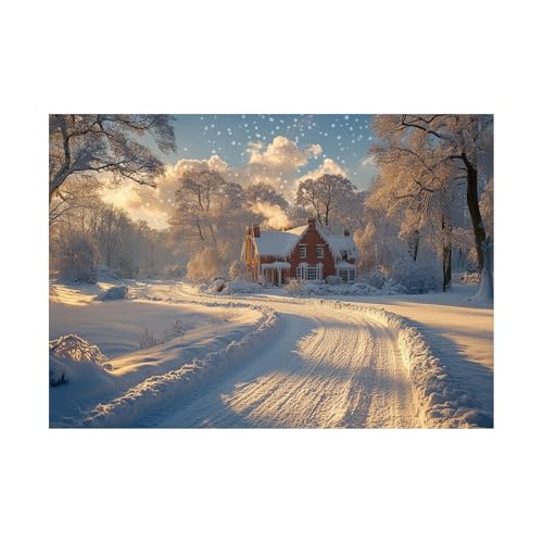 AMXBZC Moderne Landschaft Wandkunst Bilder Winter Natur Baum Bilder Pflanze Drucke -Büro Küche - Badezimmer Kunstdrucke Wandbilder Wohnzimmer Gemälde(Golden)-30x40cm Ungerahmt von AMXBZC