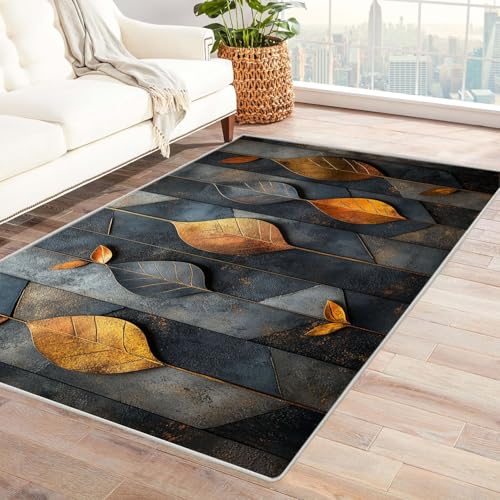 AMXBZC Teppich Wohnzimmer Schlafzimmer Kurzflor Geometrisches Graffiti-Muster Skandinavisches Boho Muster,Geometrisch Motiv Einfarbig Weich Modern Waschbar Teppiche(grau)-90x150cm von AMXBZC