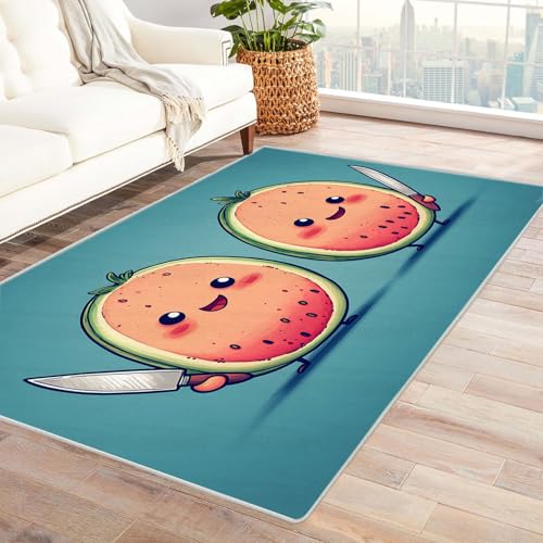 AMXBZC Teppich Wohnzimmer Schlafzimmer Kurzflor Junge Mädchen Zimmer Karikatur Skandinavisches Boho Muster,Geometrisch Motiv Einfarbig Weich Modern Waschbar Teppiche(Rot 24)-240x300cm von AMXBZC