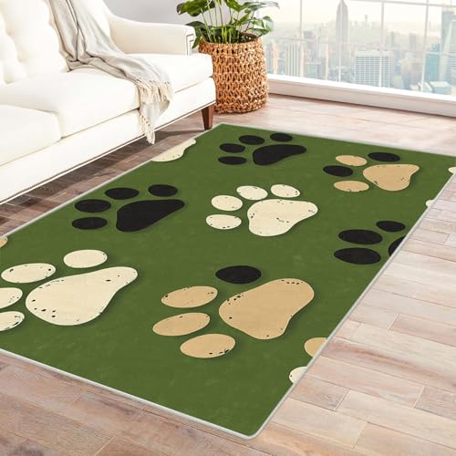 AMXBZC Teppich Wohnzimmer Schlafzimmer Kurzflor Jungen Mädchen Zimmer Muster Skandinavisches Boho Muster,Geometrisch Motiv Einfarbig Weich Modern Waschbar Teppiche(Grün 14)-240x300cm von AMXBZC