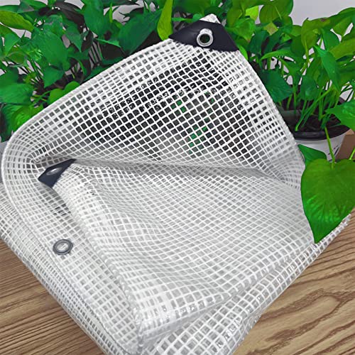AMXFS 0.6x3.4m Regenplanen Abdeckplanen Wasserdicht mesh Transparente Plane mit ösen aus PE, die Dicke von Allzweckplane ist 0,3mm Wetterfeste Strapazierfähige Planen Gewächshausplane von AMXFS