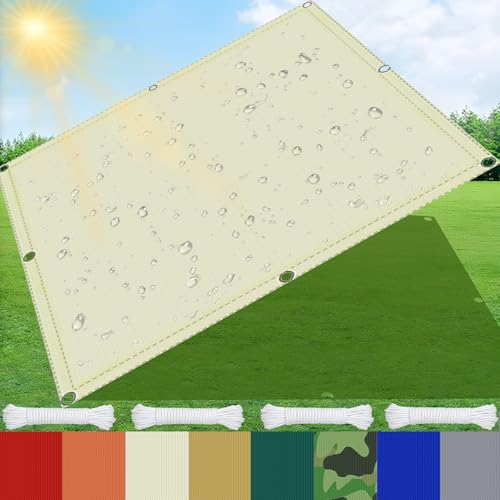 AMXFS Sonnensegel mit Ösen mit 95% Schattierwirkung aus Oxford-Stoff 180g/㎡ 1m x 5m Garten markisenstoff wasserdicht UV-Schutz Sonnenschutz für Camping Balkon Schwimmbad Carport - Beige AMXFS Sonnensegel mit Ösen mit 95% Schattierwirkung aus Oxford-Stoff 180g/㎡ 1m x 5m Garten markisenstoff wasserdicht UV-Schutz Sonnenschutz für Camping Balkon Schwimmbad Carport - Beige von AMXFS