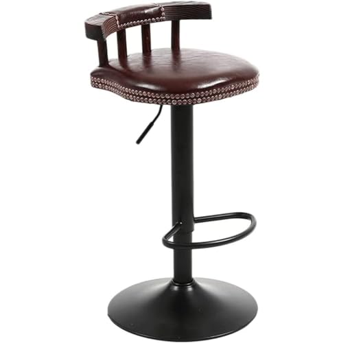 AMYSTY Barhocker Barstuhl Tresenhocker Metall Hohe Hocker Bar Moderne Bar Stuhl Vintage Leder Barhocker Thekenhocker Barstühle Küchenstühle(C) von AMYSTY