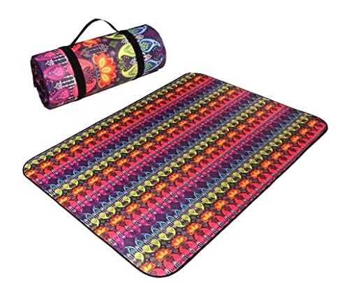 AMYSTY Picknickdecke Strandmatte Faltbare Picknickdecken, wasserdichte Picknickmatte, Multifunktionale Stranddecke, Geeignet for Reisen, Camping Stranddecke für Campen(F,200 * 150CM) von AMYSTY