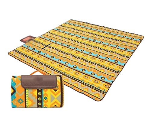 AMYSTY Picknickdecke Strandmatte Maschinenwaschbare Stranddecke, Tragbare Picknickdecke, Multifunktionale Picknickmatte Stranddecke für Campen von AMYSTY