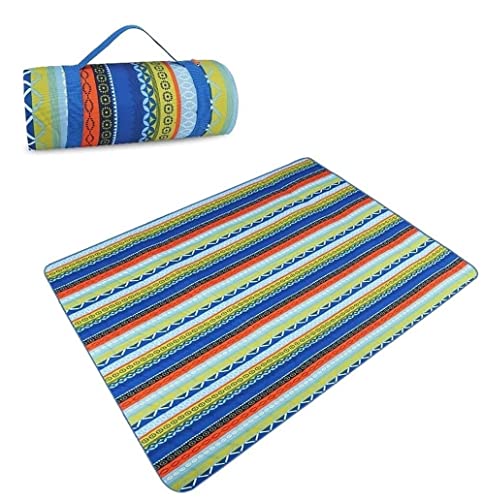 AMYSTY Picknickdecke Strandmatte Maschinenwaschbare Stranddecke wasserdichte Picknickdecke Tragbare Picknickmatte Geeignet for Campingausflüge Stranddecke für Campen(A) von AMYSTY