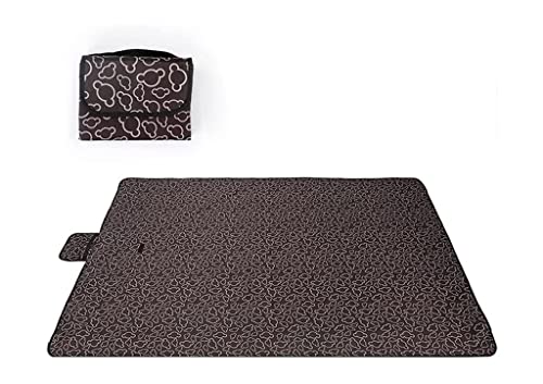 AMYSTY Picknickdecke Strandmatte Sanddichte Stranddecke wasserdichte Decke Tragbare Picknickmatte Geeignet for 4-6 Erwachsene Familiencamping Stranddecke für Campen(Black) von AMYSTY