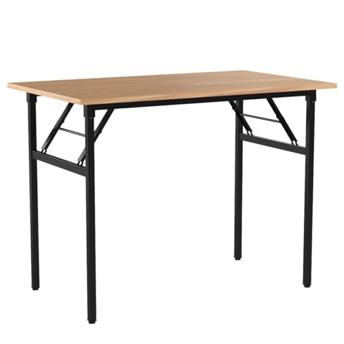 AMYSTY Schreibtisch Arbeitszimmer Schreibtisch Klapptisch Computertisch Kunsttafel Metallrahmen Bürotisch für Zuhause Schreibtisch Esstisch Konferenztisch Laptoptisch Büro (A) von AMYSTY