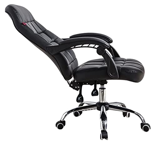 Computerstuhl Bürostuhl Arbeitsstuhl Bürostuhl Aus PU-Leder Liegender Bürostuhl Home Boss Chair Kann Gedreht Werden Ergonomischer Computerstuhl Chefsessel Schreibtischstuhl ( Color : Black , Size : 64 von AMYSTY