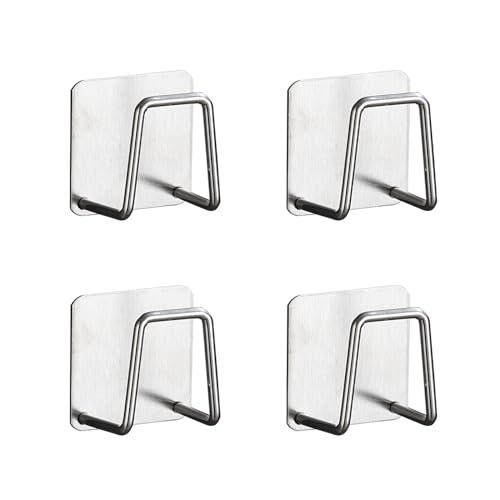 4Pcs Wasserdichte Schwamm Halter Tidy Selbstklebend Schwamm Halter Organizer Küche Edelstahl Kleine Klebstoff Schwamm Rack für Küche Spüle von AMYXIYUAN