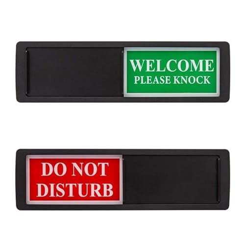 Wasserdichtes Schild mit Aufschrift "Do Not Disturb", Privatsphäre, bitte klopfen Schieberschild, wiederverwendbar, Aufschrift "Do Not Disturb", Willkommensschild, Studio-Toilette, für Türanzeige, von AMYXIYUAN