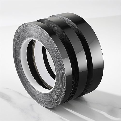 AMZBNEIDI Flexible Laminatleisten, Selbstklebende Wandbordüre, 50 m, 0,5–2 cm, 0,2 mm, Mehrfarbig(Black,W: 0.5cm) von AMZBNEIDI