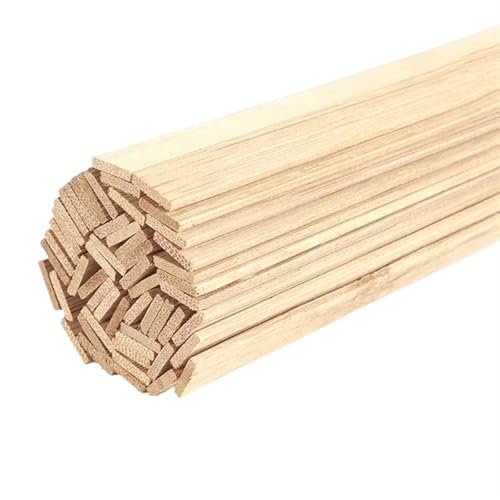 AMZBNEIDI Holzlatten, Balsaholz-Bastelstäbe, DIY-Holzstreifen, 500 Stück, mehrere Größen(2x10x200mm) von AMZBNEIDI