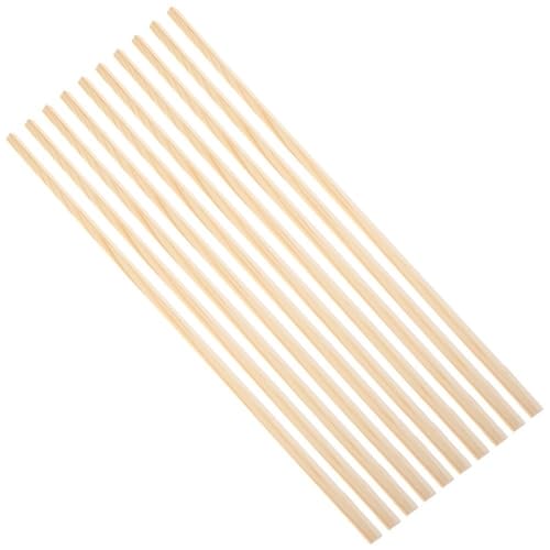 AMZBNEIDI Holzlatten, Dreieckige Holzleisten for Fenster, 50 x 0,8 x 0,8 cm, 10 Stück for die Dekoration von Modellhäusern von AMZBNEIDI