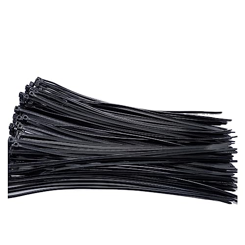 AMZBNEIDI Mehrzweck-Kunststoff-Kabelbinder, Kabelbinder aus Kunststoff und Nylon, Industriequalität, Mehrfarbig, mehrere Größen, 100 Stück(Black,1.6x80mm) von AMZBNEIDI
