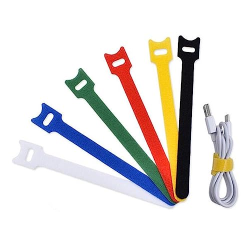 AMZBNEIDI Mehrzweck-Kunststoff-Kabelbinder, Verstellbare Kabelbinder aus Nylon mit Hakenschlaufe, Mehrfarbig, 12 x 150–300 mm, 50 Stück(Yellow,12x150mm) von AMZBNEIDI