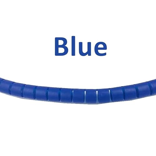AMZBNEIDI Spiralförmiges Kabelmanagement-Hülsensystem, 1 Meter Wicklung Kabel Abdeckung 8mm-30mm Linie Protector Rohr Schutz Rohr(Blue,8mm Inside Diameter) von AMZBNEIDI