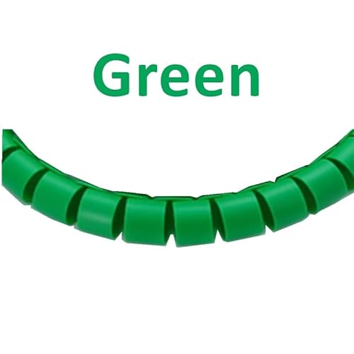 AMZBNEIDI Spiralförmiges Kabelmanagement-Hülsensystem, 1 Meter Wicklung Kabel Abdeckung 8mm-30mm Linie Protector Rohr Schutz Rohr(Green,25mm Inside Diameter) von AMZBNEIDI