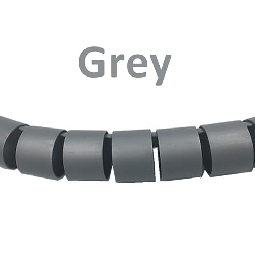 AMZBNEIDI Spiralförmiges Kabelmanagement-Hülsensystem, 1 Meter Wicklung Kabel Abdeckung 8mm-30mm Linie Protector Rohr Schutz Rohr(Grey,30mm Inside Diameter) von AMZBNEIDI
