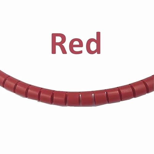 AMZBNEIDI Spiralförmiges Kabelmanagement-Hülsensystem, 1 Meter Wicklung Kabel Abdeckung 8mm-30mm Linie Protector Rohr Schutz Rohr(Red,15mm Inside Diameter) von AMZBNEIDI