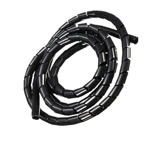 AMZBNEIDI Spiralförmiges Kabelmanagement-Hülsensystem, 1 stücke Sleeving Band Rohr Flammhemmende Kabel Schutz Linie(Black,1 Meters ID 4.0mm) von AMZBNEIDI