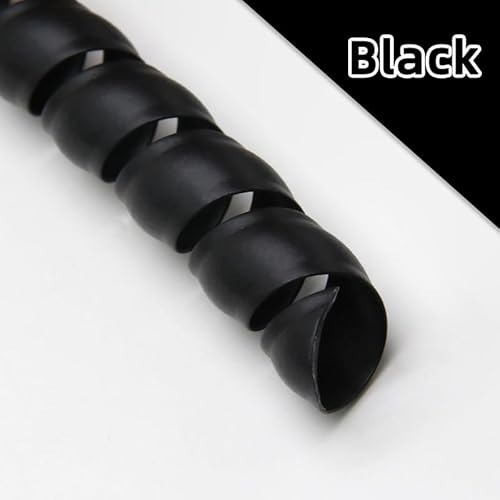 AMZBNEIDI Spiralförmiges Kabelmanagement-Hülsensystem, Flexibler Rohrschutz-Kabel-Organizer, 14 mm, 16 mm, 18 mm Innendurchmesser(Black,ID 16mm 2 Meters) von AMZBNEIDI