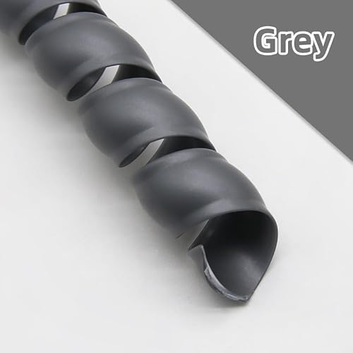 AMZBNEIDI Spiralförmiges Kabelmanagement-Hülsensystem, Flexibler Rohrschutz-Kabel-Organizer, 14 mm, 16 mm, 18 mm Innendurchmesser(Grey,ID 14mm 5 Meters) von AMZBNEIDI
