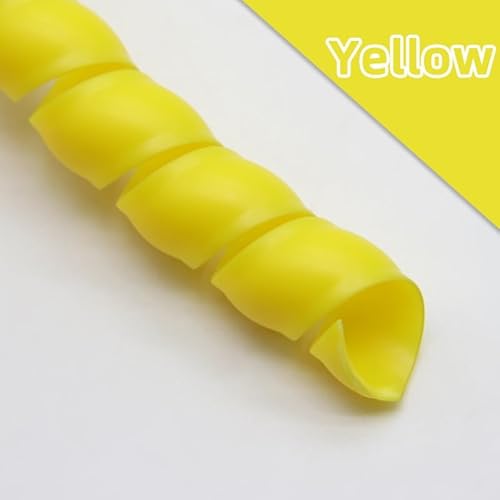 AMZBNEIDI Spiralförmiges Kabelmanagement-Hülsensystem, Flexibler Rohrschutz-Kabel-Organizer, 14 mm, 16 mm, 18 mm Innendurchmesser(Yellow,ID 18mm 10 Meters) von AMZBNEIDI