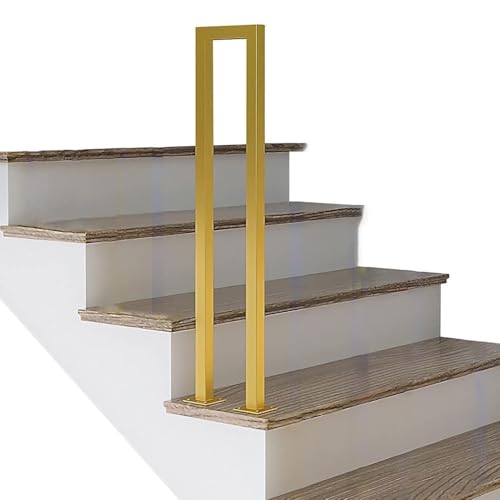 AMZBNEIDI U-förmiges Treppengeländer, U-förmiges Treppengeländer aus verzinktem Stahl, seitliche Montage, Tragkraft 500 lb (1,14-3,11) ft(2.78ft/85cm) von AMZBNEIDI
