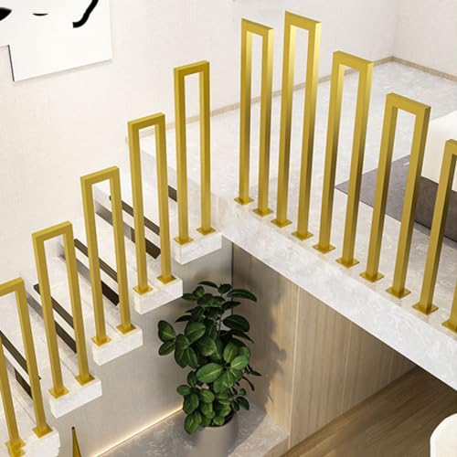 AMZBNEIDI U-förmiges Treppengeländer, U-förmiges Treppengeländer for drinnen und draußen, golden, 35–95 cm(U - 35cm) von AMZBNEIDI