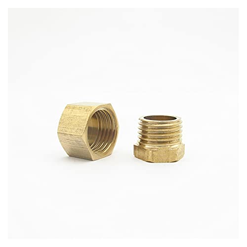 Edelstahlschlauch, Gewindenippel Gussrohr, Ventile 1/8" bis 1" BSP Außengewinde Innengewinde Sechskantkopf Messing Endkappe Stecker Rohrverschraubung Anschluss(Female Thread) von AMZBNEIDI
