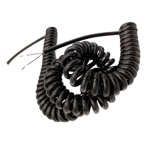 Feder kabel. 2 Adern, 24AWG 20AWG 17AWG 14AWG 2,5–7,5 Meter erweiterbarer Spiraldraht(2 core 17AWG,Line length 2.5 meter) von AMZBNEIDI