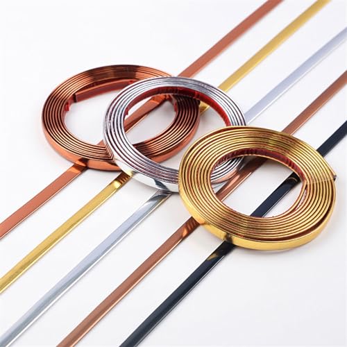 Flexible Laminatleisten, Selbstklebende PVC-Wandverkleidung, Kantenleiste, abziehen und aufkleben, Mehrfarbig, 8–20 mm x 3 m/10 m(Brushed Silver,3mx13mm) von AMZBNEIDI