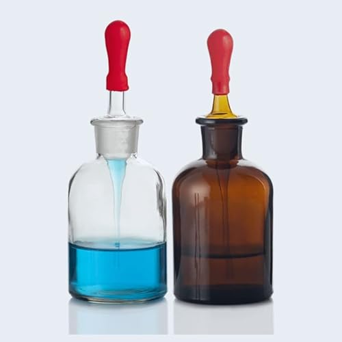 Labor-Borosilikatglas-Kolben. 30 ml 60 ml 125 ml Transparente oder braune Tropfflasche aus Glas, Reagenzflasche(Clear 60ml 4pcs) von AMZBNEIDI
