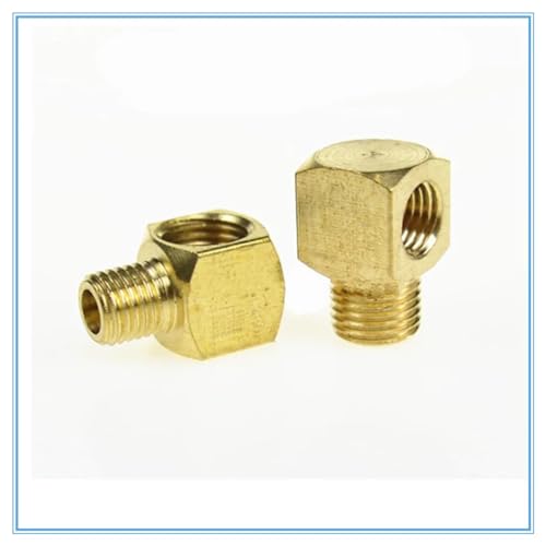 Messing Ellenbogen Rohrverschraubungen,Ellenbogen Ebene Ellenbogen Gelenk Maschine Werkzeug Schmierung Messing Öl Rohr Fitting 4/6mm OD Rohr Kompression(M6 X 1 6mm) von AMZBNEIDI