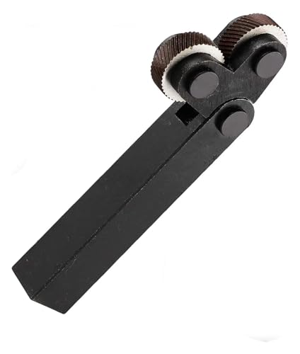 Stahl-Doppelrad-Rändelwerkzeug, Rändelwerkzeugsatz Packung mit 7 netzförmigen Rändel-HSS-Prägerädern 0,5/1,0/2,0 mm und Stahl-Drehwerkzeug-Wälzfräser Stahl-Doppelrad-Rändelwerkzeug, Rändelwerkzeugsatz Packung mit 7 netzförmigen Rändel-HSS-Prägerädern 0,5/1,0/2,0 mm und Stahl-Drehwerkzeug-Wälzfräser von AMZBNEIDI