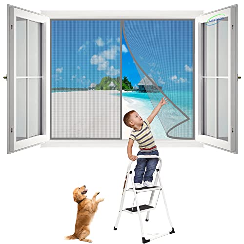 Fliegengitter Fenster Insektenschutz Magnet Fiberglas Vorhang Fliegenvorhang Flammschutz Moskitonetz, 180x130 cm Ohne Bohren Klettband Fassung für BalkonFenster- Grau H Fliegengitter Fenster Insektenschutz Magnet Fiberglas Vorhang Fliegenvorhang Flammschutz Moskitonetz, 180x130 cm Ohne Bohren Klettband Fassung für BalkonFenster- Grau H von AMZBSGD