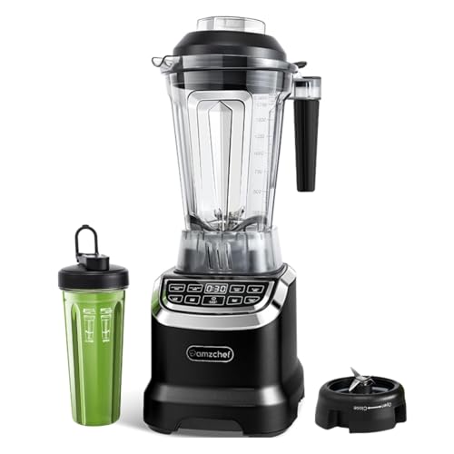 AMZCHEF 2 IN 1 Standmixer mit Zwei Mischbehälter - Blender Mixer Hochleistungsmixer 2000 Watt - 1,85 Liter Mixer Smoothie Maker mit 6 Klingen - Tragbarer 600ml Bullet Mixer mit Deckel - Dunkelgrau AMZCHEF 2 IN 1 Standmixer mit Zwei Mischbehälter - Blender Mixer Hochleistungsmixer 2000 Watt - 1,85 Liter Mixer Smoothie Maker mit 6 Klingen - Tragbarer 600ml Bullet Mixer mit Deckel - Dunkelgrau von AMZCHEF