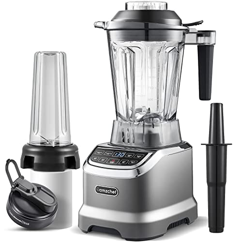 AMZCHEF 2 IN 1 Standmixer mit Zwei Mischbehälter - Blender Mixer Hochleistungsmixer 2000 Watt - 1,85 Liter Mixer Smoothie Maker mit 6 Klingen - Tragbarer 600ml Bullet Mixer mit Deckel - Grau… AMZCHEF 2 IN 1 Standmixer mit Zwei Mischbehälter - Blender Mixer Hochleistungsmixer 2000 Watt - 1,85 Liter Mixer Smoothie Maker mit 6 Klingen - Tragbarer 600ml Bullet Mixer mit Deckel - Grau… von AMZCHEF