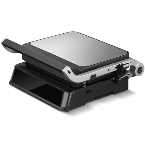 AMZCHEF 4-IN-1 Maschine (Kontaktgrill, Griddle, Waffeleisen, Sandwichmaker) - 2000W, mit 4 Antihaft Abnehmbare Platten, mit frei einstellbarer Zeit und Temperatur - XXL [Energieklasse A+++] von AMZCHEF