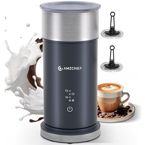AMZCHEF Milchaufschäumer IPX6 Wasserdicht – 4-in-1 Milchaufschäumer Elektrisch für Cappuccino, Latte, Heiße Schokolade – Leise & Schnell mit Einfache -Steuerung AMZCHEF Milchaufschäumer IPX6 Wasserdicht – 4-in-1 Milchaufschäumer Elektrisch für Cappuccino, Latte, Heiße Schokolade – Leise & Schnell mit Einfache -Steuerung von AMZCHEF
