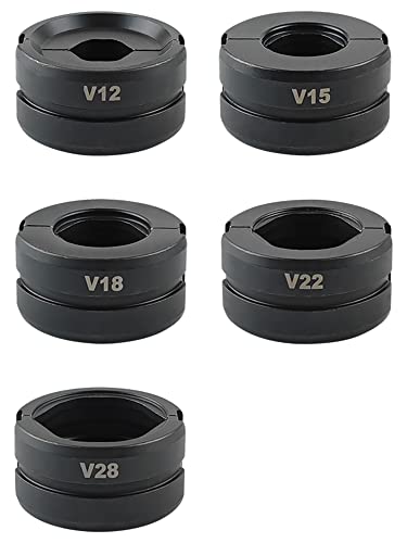 AMZCNC Pressbacke V12~V28 V-Kontur für 12mm,15mm,18mm,22mm,28mm, Pressbackeneinsatz passend für Handpresszangen + Wechselbacke. Kupferrohr,Edelstahlrohr,C-Stahlrohr (Pressbacke V12~V28) von AMZCNC