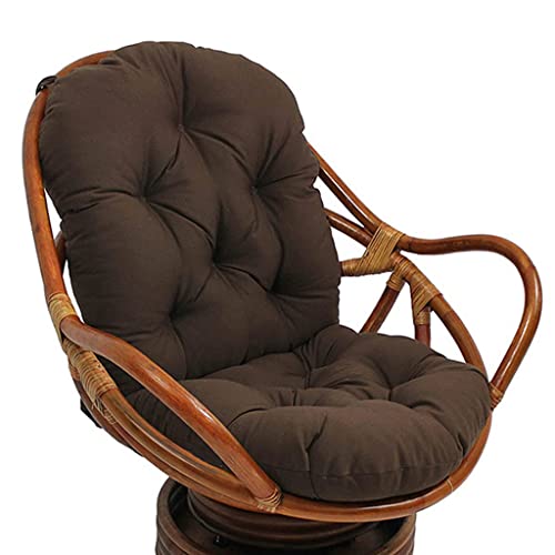 AMZCOM Swivel Rocker Kissen Ersatz, Schaukelstuhl Sitzkissen Hängesessel Sitzauflage, Weiche Verdickung Fester Twill Swivel Rocker Stuhl Sitzkissen Pads Für Recliner Rattan Garten Patio Matte,Kaffee von AMZCOM