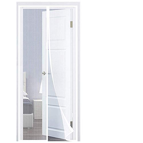 AMZERO Fliegengitter Tür Magnetisch Balkontür, 85x220cm Insektenschutz Fliegengitter Fenster Frei Magnetisch für Balkontür Terrassentür Wohnzimmer, Weiß A von AMZERO