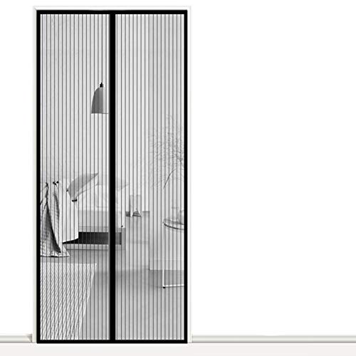 AMZERO Magnet Fliegengitter Tür Balkontür, 95x230cm Magnet Fliegenvorhang Ideal Insektenschutz Automatisches SchließEn für Balkontür Wohnzimmer Terrassentür, Schwarz A von AMZERO