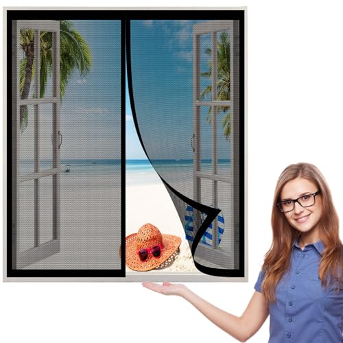 Fliegengitter Fenster Magnet 150 x 205 cm, Insektenschutz Magnet Fliegengitter, Einfache Installation für Alle Arten von Fenstern, Schwarz Fliegengitter Fenster Magnet 150 x 205 cm, Insektenschutz Magnet Fliegengitter, Einfache Installation für Alle Arten von Fenstern, Schwarz von AMZERO