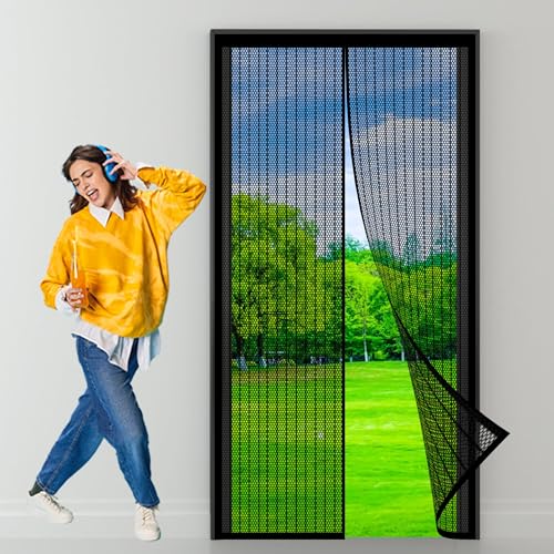 Magnet Fliegengitter Balkontür 164 x 209 cm Insektenschutz Fliegenvorhang Stärkere Magneten für Balkontür Schiebetür Terrassentür, Schwarz Magnet Fliegengitter Balkontür 164 x 209 cm Insektenschutz Fliegenvorhang Stärkere Magneten für Balkontür Schiebetür Terrassentür, Schwarz von AMZERO