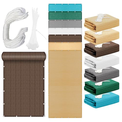 Sonnensegel mit Ösen Atmungsaktiv 1.7 x 2.4 m Rechteckig Atmungsaktiv 98% UV Schutz Segel Baldachin Segeltuch Stoff mit Spannseilen mit Ösen für Außenbereich Garten, braun Sonnensegel mit Ösen Atmungsaktiv 1.7 x 2.4 m Rechteckig Atmungsaktiv 98% UV Schutz Segel Baldachin Segeltuch Stoff mit Spannseilen mit Ösen für Außenbereich Garten, braun von AMZERO