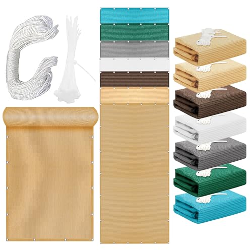 Sonnensegel mit Ösen Atmungsaktiv 2.3 x 2.6 m Rechteckig Atmungsaktiv 98% UV Schutz Segel Baldachin Segeltuch Stoff mit Spannseilen mit Ösen für Außenbereich Garten, Sandgelb Sonnensegel mit Ösen Atmungsaktiv 2.3 x 2.6 m Rechteckig Atmungsaktiv 98% UV Schutz Segel Baldachin Segeltuch Stoff mit Spannseilen mit Ösen für Außenbereich Garten, Sandgelb von AMZERO