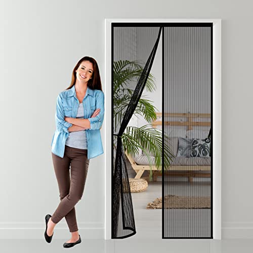Magnet Fliegengitter Balkontür 100 x 225 cm Neue Langlebiger, Kratzfest,Stärkere Magnetischer Türvorhang für Kinderleichte Klebemontage Ohne Bohren für Wohnzimmer Terrassentür, Schwarz Magnet Fliegengitter Balkontür 100 x 225 cm Neue Langlebiger, Kratzfest,Stärkere Magnetischer Türvorhang für Kinderleichte Klebemontage Ohne Bohren für Wohnzimmer Terrassentür, Schwarz von AMZGONG